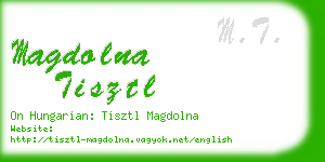 magdolna tisztl business card
